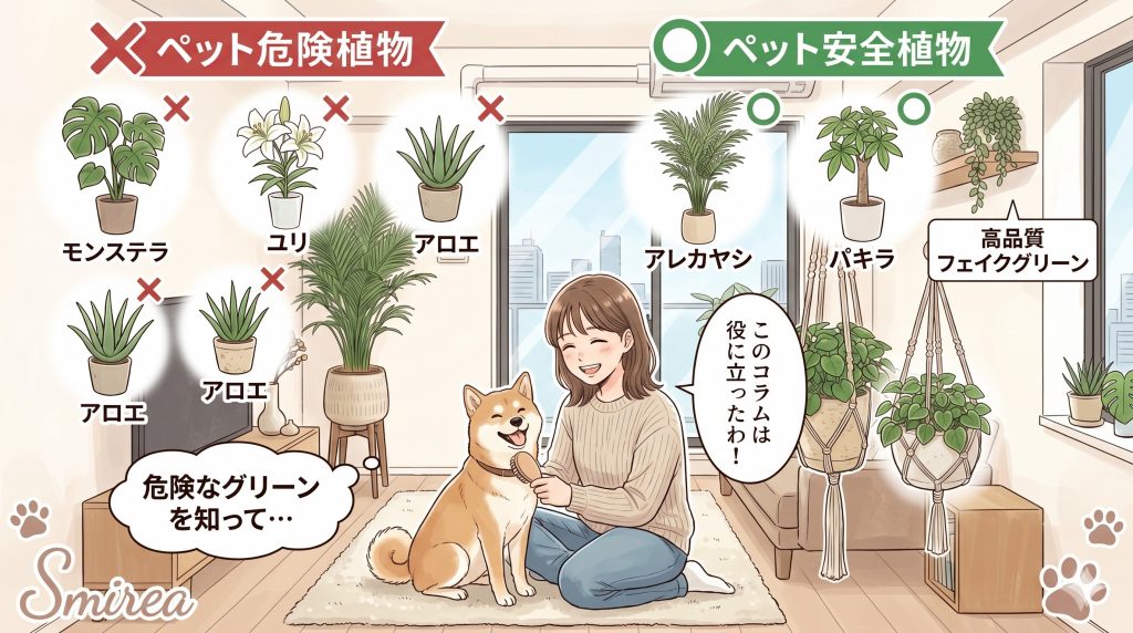 ペットに安全な観葉植物ガイド|NGリストとオシャレな「ペットフレンドリー」グリーンの選び方