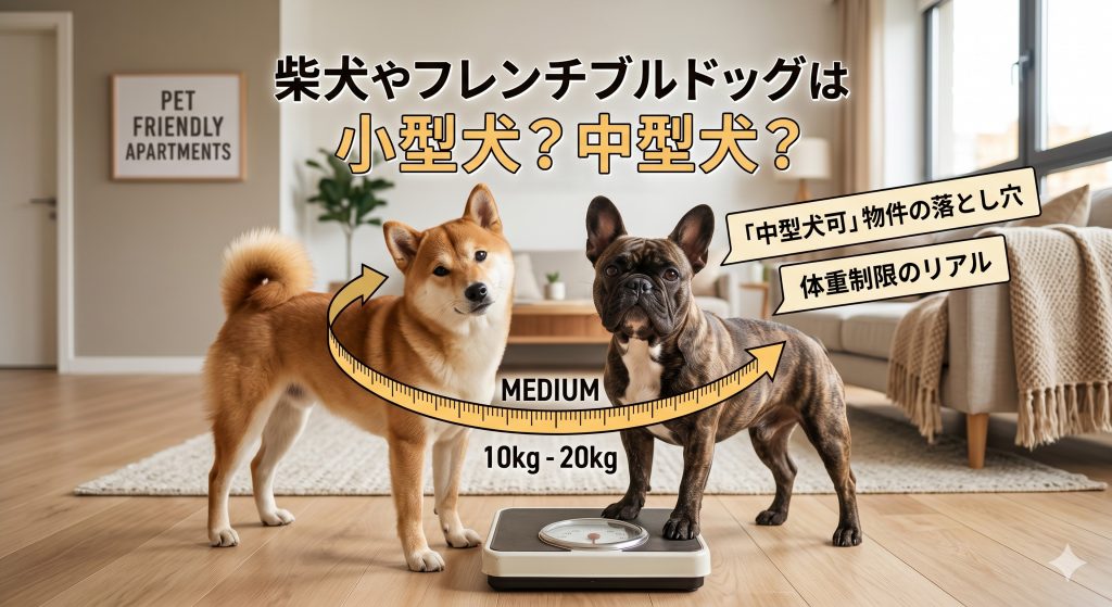 柴犬やフレンチブルドッグは小型犬?中型犬?「中型犬可」物件の落とし穴と体重制限のリアル