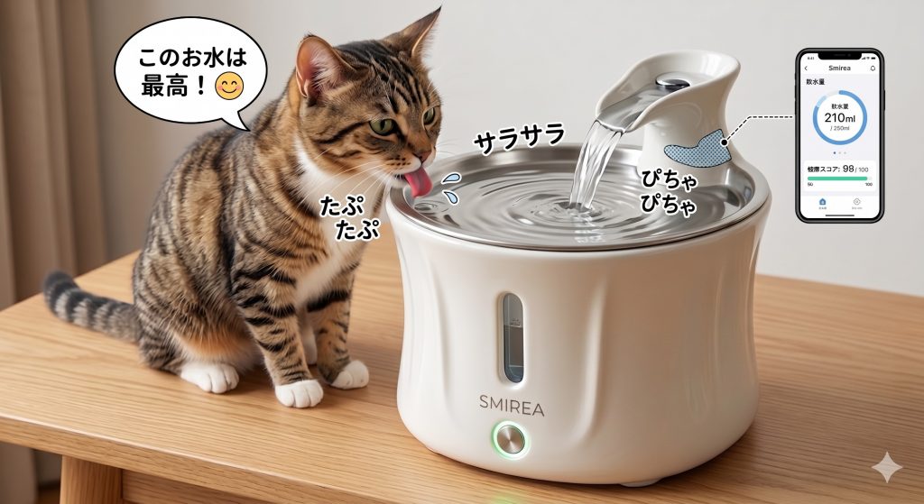 水飲みをデザインする。愛猫の腎臓を守る、最新スマート給水器と「飲みたくなる」配置の秘密