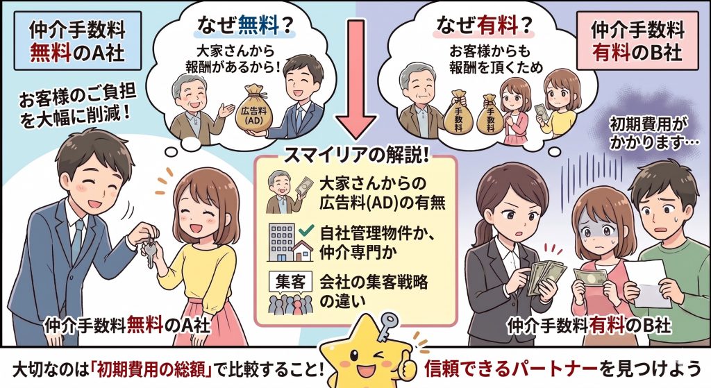 同じ賃貸物件なのに「仲介手数料」が無料と有料の会社があるのはなぜ？不動産業界のカラクリを徹底解説