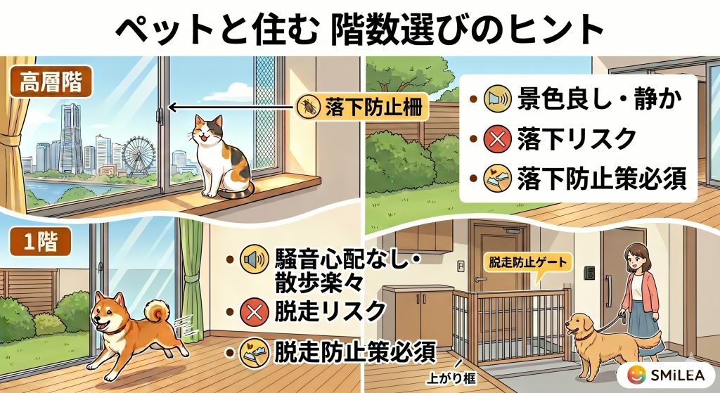 犬猫と暮らすなら「1階」と「高層階」どっちが良い?ペット可賃貸の階数選びのメリット・デメリットと落下防止策
