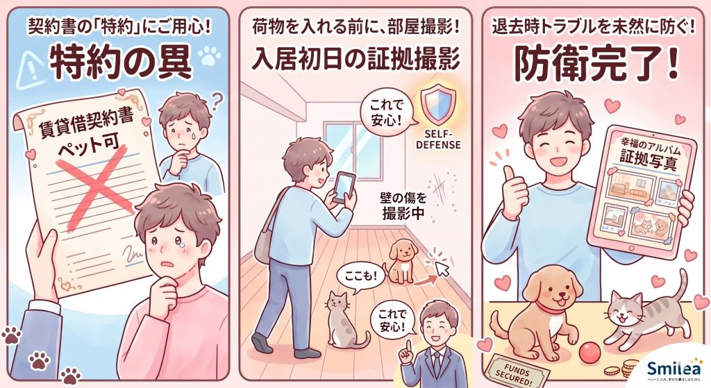 「特約」の文字に騙されないで。退去時に「言われるがまま」払わないための、入居初日の『証拠写真スマホ撮影術』